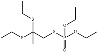 Thiophosphoric acid O,O-diethyl S-[2,2-bis(ethylthio)propyl] ester Struktur