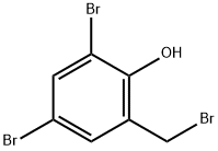 α,3,5-トリブロモ-2-ヒドロキシトルエン 化学構造式