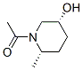 3-Piperidinol, 1-acetyl-6-methyl-, (3R-cis)- (9CI) Structure
