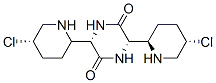 3α,6α-ビス[(2R)-5α-クロロピペリジン-2β-イル]ピペラジン-2,5-ジオン 化学構造式