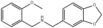 BENZO[1,3]DIOXOL-5-YLMETHYL-(2-METHOXY-BENZYL)-AMINE 化学構造式