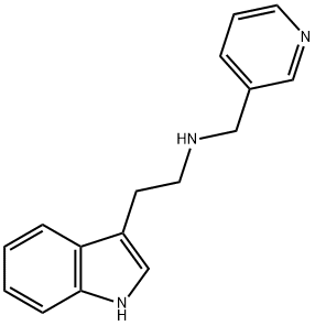 2-(1H-インドール-3-イル)-N-(ピリジン-3-イルメチル)エタンアミン 化学構造式