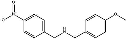 4-メトキシベンジル4-ニトロベンジルアミン 化学構造式