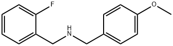 (2-フルオロベンジル)(4-メトキシベンジル)アミン 化学構造式
