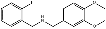 (3,4-ジメトキシベンジル)(2-フルオロベンジル)アミン HYDROBROMIDE 化学構造式