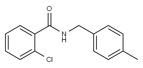 2-氯-N-(4-甲基苄基)苯甲酰胺 结构式