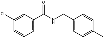 3-chloro-N-(4-methylbenzyl)benzamide 化学構造式