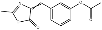 Acetic acid 3-(2-methyl-5-oxo-2-oxazoline-4-ylidenemethyl)phenyl ester Structure