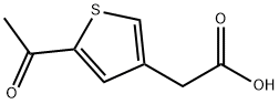 (5-アセチル-3-チエニル)酢酸 化学構造式