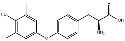 O-(3,5-ジヨード-4-ヒドロキシフェニル)-L-チロシン 化学構造式