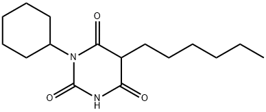 1-Cyclohexyl-5-hexylbarbituric acid Structure