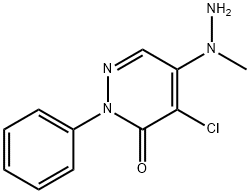 4-クロロ-5-(1-メチルヒドラジノ)-2-フェニル-3(2H)-ピリダジノン 化学構造式