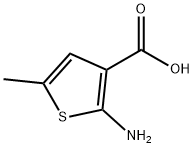 2-氨基-5-甲基-3-噻吩羧酸, 41940-47-0, 结构式