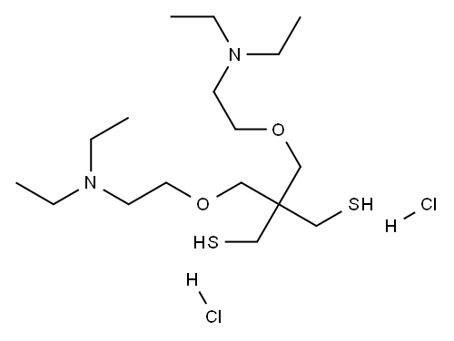 2,2-Bis((2-(diethylamino)ethoxy)methyl)-1,3-propanedithiol dihydrochlo ride Struktur