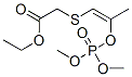[2-[(ジメトキシホスフィニル)オキシ]-1-プロペニルチオ]酢酸エチル 化学構造式