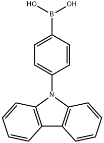 4-(9H-咔唑-9-基)苯硼酸 结构式