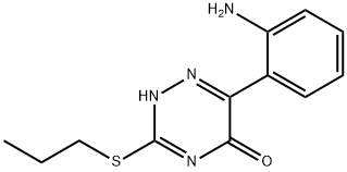 6-(2-アミノフェニル)-3-(プロピルチオ)-1,2,4-トリアジン-5(4H)-オン 化学構造式