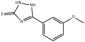 5-(3-甲氧基苯)-4H-1,2,4-三唑-3-硫醇 结构式
