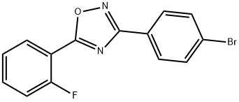 3-(4-ブロモフェニル)-5-(2-フルオロフェニル)-1,2,4-オキサジアゾール 化学構造式