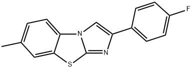2-(4-FLUOROPHENYL)-7-METHYLIMIDAZO[2,1-B]BENZOTHIAZOLE 化学構造式