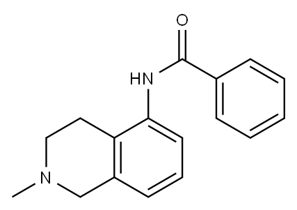 N-(1,2,3,4-テトラヒドロ-2-メチルイソキノリン-5-イル)ベンズアミド 化学構造式