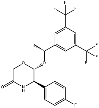 (5R,6R)-6-[(1R)-1-[3,5-Bis(trifluoroMethyl)phenyl]ethoxy]-5-(4-fluorophenyl)-3-Morpholinone Structure