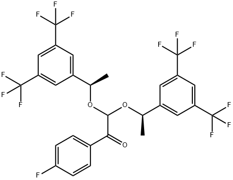 2,2-Bis[(1R)-1-[3,5-bis(trifluoroMethyl)phenyl]ethoxy]-1-(4-fluorophenyl)ethanone Structure