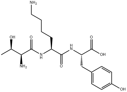 H-THR-LYS-TYR-OH, 41961-62-0, 结构式