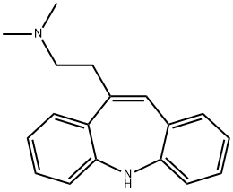 10-[2-(Dimethylamino)ethyl]-5H-dibenz[b,f]azepine 结构式