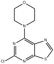 4-(5-クロロチアゾロ[5,4-D]-ピリミジン-7-イル)モルホリン 化学構造式