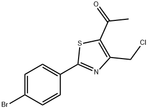1-[2-(4-Bromophenyl)-4-(chloromethyl)-1,3-thiazol-5-yl]ethanone Structure