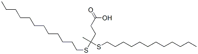 4,4-Bis(dodecylthio)pentanoic acid Structure