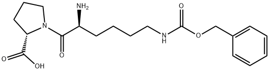 N-Benzyloxycarbonyl-L-lysinyl-L-proline Struktur
