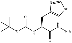 N-[(1,1-ジメチルエトキシ)カルボニル]-L-ヒスチジンヒドラジド 化学構造式