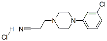 4-(3-chlorophenyl)piperazine-1-propiononitrile monohydrochloride Struktur