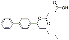 Butanedioic acid hydrogen 1-(1-[1,1'-biphenyl]-4-ylhexyl) ester Structure