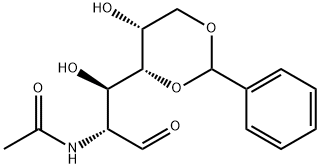 4,6-O-ベンジリデン-N-アセチル-D-ガラクトサミン 化学構造式