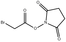 N-(ブロモアセトキシ)スクシンイミド 化学構造式