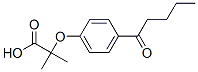 2-Methyl-2-[4-(1-oxopentyl)phenoxy]propanoic acid Struktur