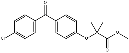 2-[4-(4-クロロベンゾイル)フェノキシ]-2-メチルプロパン酸メチル 化学構造式