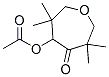 4-Oxepanone, 5-(acetyloxy)-3,3,6,6-tetramethyl- Struktur