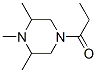 4-Propionyl-1,2,6-trimethylpiperazine Structure