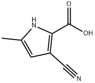 1H-Pyrrole-2-carboxylicacid,3-cyano-5-methyl-(9CI) Struktur