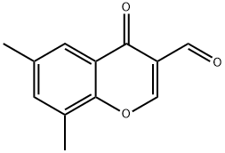 6,8-ジメチルクロモン-3-カルボキシアルデヒド 化学構造式