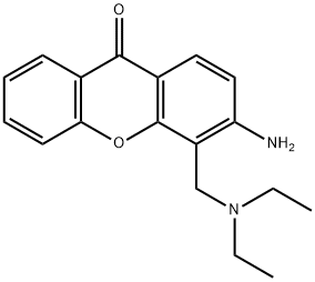 3-Amino-4-[(diethylamino)methyl]-9H-xanthen-9-one 结构式