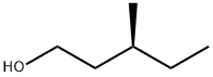 (S)-(+)-3-メチル-1-ペンタノール 化学構造式