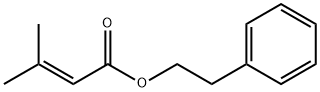 3-甲基-2-丁烯酸-2-苯乙酯, 42078-65-9, 结构式