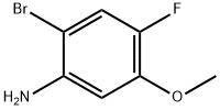 2-ブロモ-4-フルオロ-5-メトキシアニリン 化学構造式