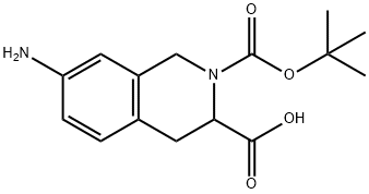 7-AMINO-2-(TERT-BUTOXYCARBONYL)-1,2,3,4-TETRAHYDROISOQUINOLINE-3-CARBOXYLIC ACID Structure