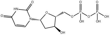 [[5-(2,4-dioxopyrimidin-1-yl)-3-hydroxy-oxolan-2-yl]methoxy-hydroxy-phosphoryl]oxyphosphonic acid Structure